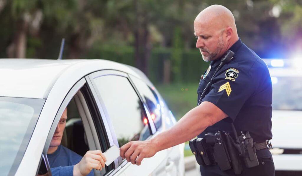 police and driver